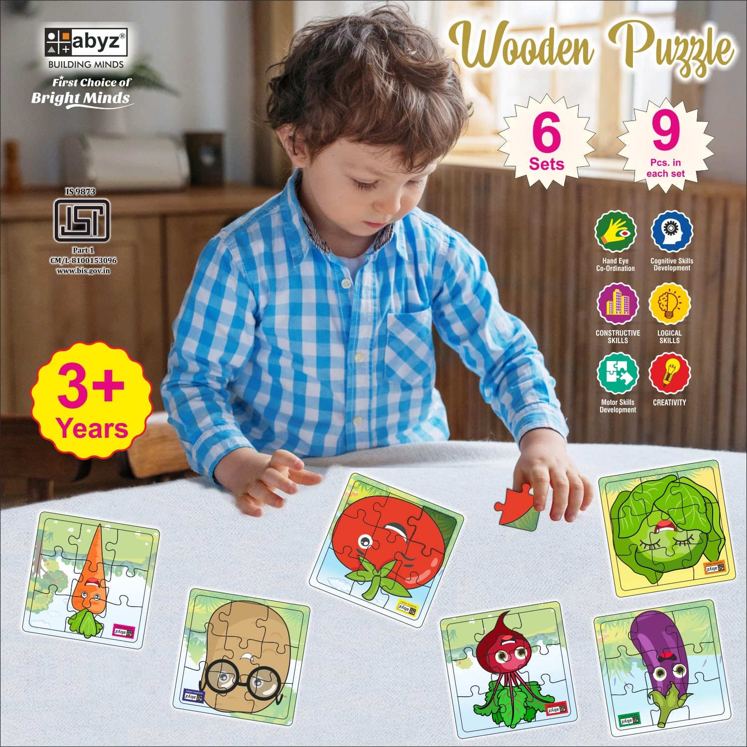 Buy ABYZ Wooden Jigsaw Puzzle – Vegetable Playset for Fun